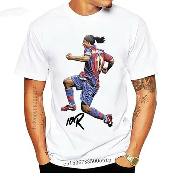 Ronaldinho Aukščiausios Kokybės Iliustruotas T-Shirt R102019 Vasaros Vyrų Vyrų Aukštos Kokybės Tees Vėpla Tee Marškinėliai