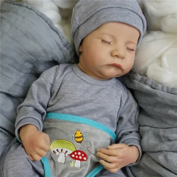 RSG Bebe Atgimsta Lėlės 20 Cm levi Miega Gyvas Naujagimis Mielas Reborn Baby Audiniu Kūno Lėlė Su Širdies Dovana Žaislas