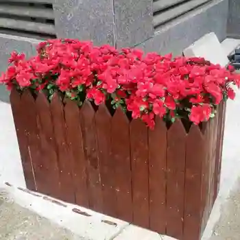 Rudenį Lauko Dirbtinės Raudonos Azalea Gėlių, Krūmų, Aukštos Mažas UV Namų Kokybės Padirbtų Gėlės, Sodo Dekoracijos, Atsparus V3G3