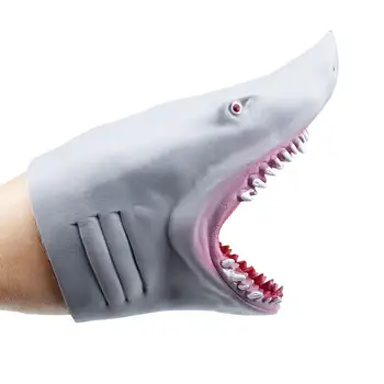 Ryklių rankas lėlių TPR aplinkos apsaugos plastiko pilka ryklių rankas lėlių pirštinės, pasakoja, lėlės rekvizitai