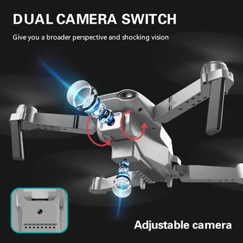S602 RC Drone 4K HD Dual Camera Profesinės aerofotografija WIFI FPV Sulankstomas Quadcopter Aukštis Paspaudę DronToy