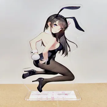 Sakurajima Mai Bunny Mergina Akrilo Stendas Modelis Plokštelės Laikiklis Seishun Buta Yarou Wa Mokyklos Vienodos Mados Anime Darbastalio Apdaila