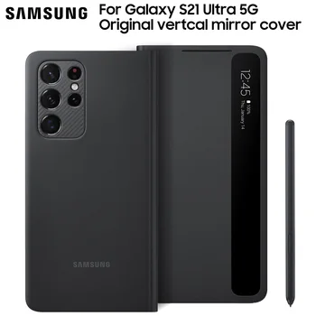 Samsung Originalus Veidrodėlis Protingas Padengti Aiškiai Matyti, Telefono Dėklai Galaxy S21 Ultra 5G S-Peržiūrėti Flip Cover Atveju, su S-Pen