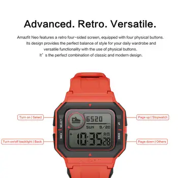 Sandėlyje 2020 Amazfit Neo Smart Watch 