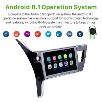 Seicane 2Din Android 9.1 Automobilio Radijo 2017 M. Toyota Corolla(Kairėje Ratai) GPS Multimedia Player Touchscreen Galvos Vienetas Stereo