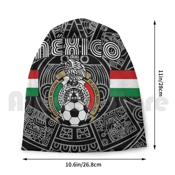 Seleccion Mexicana Beanies Print-Futbol Futbolo Meksika Beanies Spausdinti Black Beanies Megzti Skrybėlę Hip-Hop Meksika