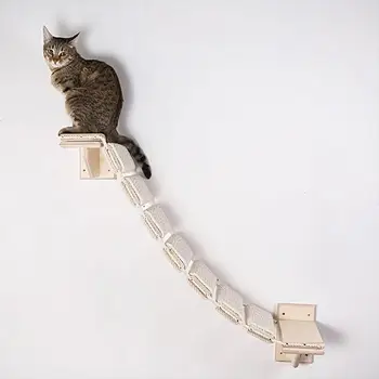 Sienos Montuojamas Katė Laipiojimo Laiptais Medienos Kačiukas Laiptai Katė Laipiojimo Rėmas Pet Baldai Žaisti Namuose Kopėčių Patvarus Katė Alpinistas