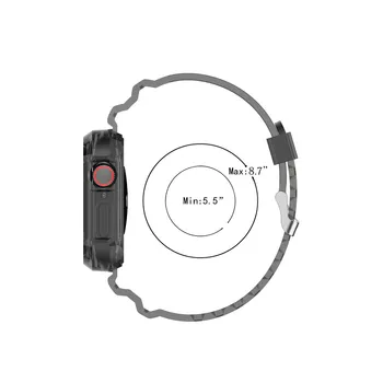 Silikonas Skaidrus Ledynas Diržu, Apple Watch Band 38/40/42/44mm Apyrankę Su Rėmu iwatch SE Smartwatcch Watchband