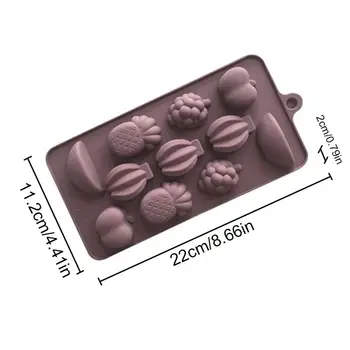 Silikono 11-Ertmių Tortas Pelėsių 3D Vaisių Formos Želė Desertas Dekoro Formų Šokolado, Konditerijos Kepimo Įrankius, Virtuvės Pyragas Formavimo Pelėsių