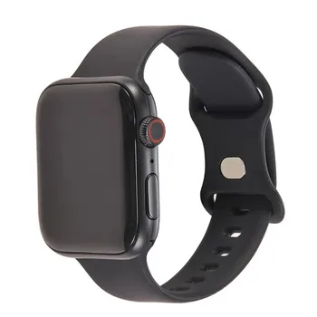 Silikono Dirželis Apple Watch Band Se 6 5 4 Gumos Diržas Smartwatch Apyrankę IWatch Serijos 44mm 40mm 38mm 42 mm Minkštas Sporto Dirželis