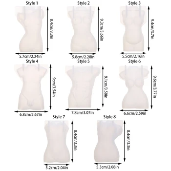 Silikono Epoksidinės Dervos, Vaško Liejimo 3D Moterų Modelis Kūno Stalo Ornamentas 