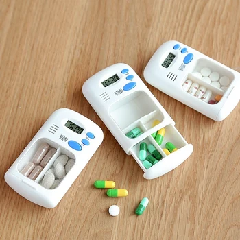 Smart Atgalinės atskaitos Laiką Priminimas Uždaromos Tabletes Atveju Nešiojamų Tabletę, Padengti Elektroninių LED Medicina Lauke Žadintuvas Mini Pirmosios Pagalbos rinkinys