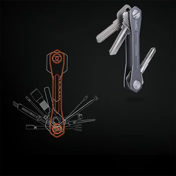 Smart key chain Mini Keychain Kompaktiškas Klavišą Dekoratyvinis Turėtojas Įrašą, Namų Saugojimas Metalo klavišas Įrašą Aliuminio Organizatorius Keychain Lauko