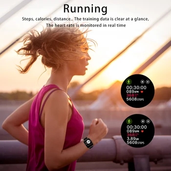 Smart Žiūrėti Moterims, Vyrams, Vandeniui Fitneso Sporto Reloj Širdies ritmo Tracker Skambinkite Pranešimą Priminimas 
