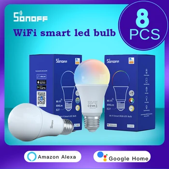 Sonoff B05-B-A60 RGB smart LED lemputės B02-B-A60 RGB+balta+šiltų spalvų 
