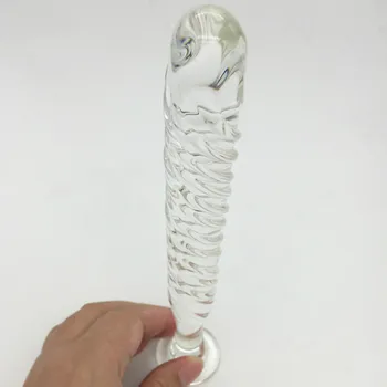Spiralės Pyrex Stiklo Kristalų Dildo Netikras Penis Analinis Butt Plug Karoliukai Suaugusių Vyrų, Moterų Masturbacija Produktų Sekso Žaislai Moterims, Vyrams