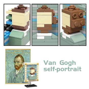 SS Šypsena Garsių Pasaulio Klasikinės Tapybos Van Gogh Rinkiniai modelių Kūrimo Rinkiniai Kūrėjas Blokai Žaislai Chilaren Mergaičių Draugai Plytų Menas