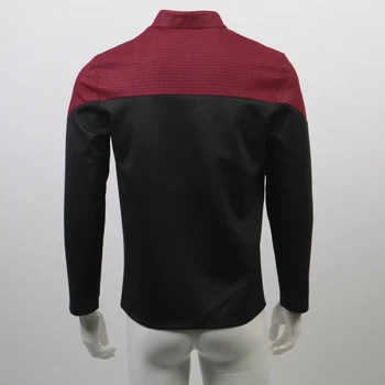 Star Cosplay Žygį Admirolas JL Picard Raudona Vienodas Startfleet Top Marškinėliai Kostiumai Vyras Viršuje Striukė Helovinas Šalis Prop