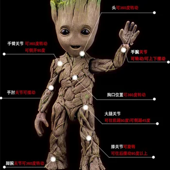 Stebuklas Keršytojas Treant Kūdikių HT Groot Realius Skaičius Lėlės Anime