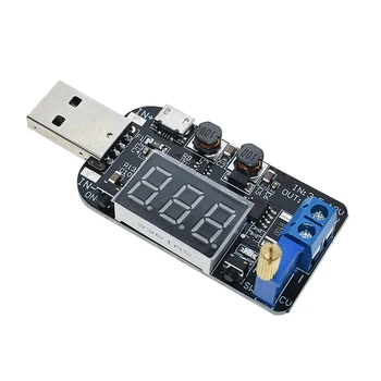 Su dabartiniais USB Micro USB 5V 3.3 V 9V 12V 18V 24V Reguliuojamas Buck-Boost Maitinimo Įtampos Reguliatorius, Modulio LED Ekranas