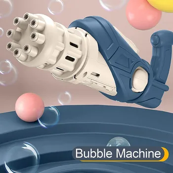 Super Burbulų Mašina Automatinė Gatling Bubble Gun Žaislai Vasaros Muilo Vandens Burbulas Mašina 2-in-1 Elektros Burbulas Mašina Vaikams