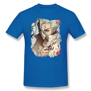Svarbu Spausdinti Medvilnės Juokinga T Shirts Dr Akmens Senku Ishigami Tsukasa Post-Apokaliptinio Anime Vyrų Mados Streetwear