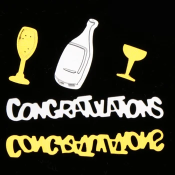 Sveikinu, Šampano Taurės Sklaida Stalo Konfeti Gradacijos Šaliai Dekoro