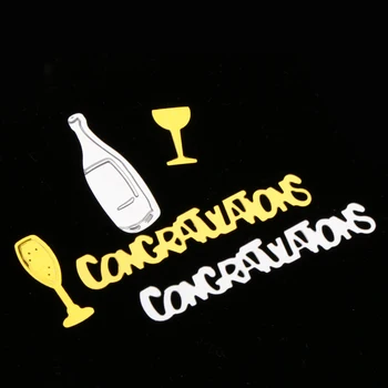 Sveikinu, Šampano Taurės Sklaida Stalo Konfeti Gradacijos Šaliai Dekoro
