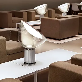 Taccia italijos dizaino Šiaurės šalių šiuolaikinės kristalų stalo lempos radaro stalas naktinė lempa kambarį miegamojo apšvietimas, dekoratyvinis menas, lempos