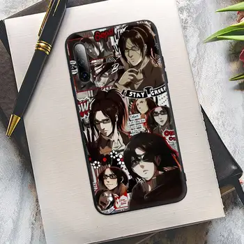 Tendencija Hange Zoe Ataka Titan Anime Black Mobilus Telefonas Atveju, Huawei Y6 Y7 Y9 Premjero 2019 Y9s Mate 10 20 40 Pro Lite Nova 5t
