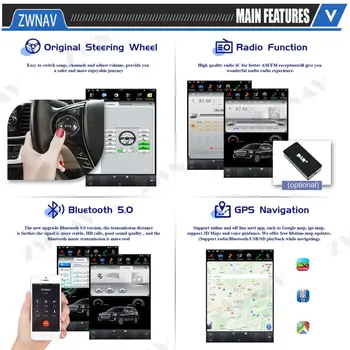 Tesla Ekranas Android Navigacijos m. 2016 M. 2017 m. 2018 m. 2019 M. Ford F150 Multimedia, GPS Galvos Vienetas Auto Audio Stereo Radijo Imtuvas