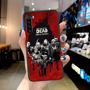 The Walking Dead TWD Telefoną Atveju Xiaomi Redmi Pastaba 7 8 8T 9 9S 4X 7, 7A 9A K30 Pro Ultra black 