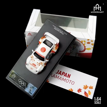 TimeMicro 1:64 ModernArt RWB 993 Japonijos Olimpinės Anime Kamamoto Tapybos Diecast Modelio Automobilių