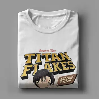 Titan Dribsnių Shingeki No Kyojin Ataka Titan T Marškinėliai Vyrams Grynos Medvilnės Marškinėliai AOT Anime Tees trumpomis Rankovėmis Viršūnes Grafinis