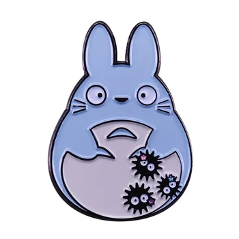 Totoro suodžių sprite Sagė Atkakli Toli serijos Emalio Pin Kawaii Ghibli Anime fandom dekoras