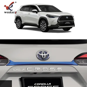 Toyota Corolla Kryžiaus Galinis bagazines dangtis Kamieno Apdaila Lipdukas, Automobilių Aksesuarai, Optikos ABS Chrome Mėlyna