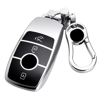 TPU Automobilio Raktas Padengti Mercedes Benz A C E S G GLS CLA Klasė W213 W177 W205 W222 X167 AMG Klavišą Padengti Shell Maišelį Auto Keychain