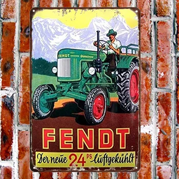 Traktoriaus Fendt Reklamos Retro Metalo Pasirašyti Alavo Pasirašyti Restoranas Apdailos Dažymo Derliaus Metalo Plakatas
