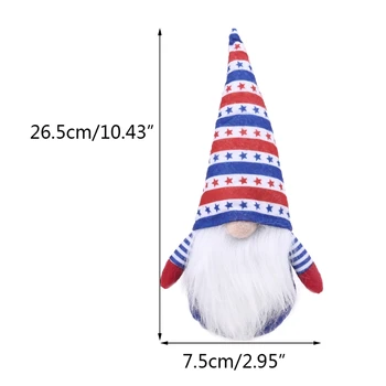 Tėvynės Nepriklausomybės Diena Pliušinis Gnome Lėlės Amerikos Dryžuotas Žvaigždė Nykštukė Statulėlės