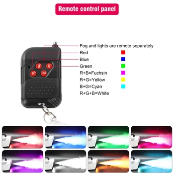 U'King 500W Rūko Mašina 3 LED RGB Diskoteka Lemputė Su Nuotolinio Valdymo Dūmų Įranga, skirta Namų Pramogų DJ Scenos Šviesos Poveikis