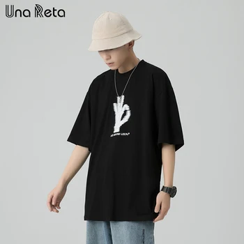 Una Reta Vyrų T-Shirt Streetwear Hip-hop Kaulų pirštais GERAI, print T Shirt Harajuku Atsitiktinis 2021 Naujas Trumpas Rankovės Pora Vasaros Marškinėlius