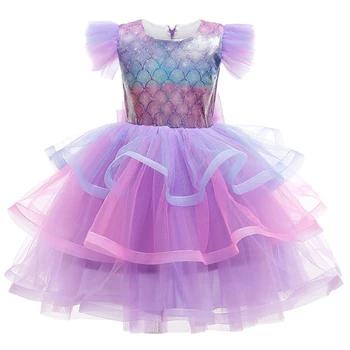 Undinėlė Ariel Princesė Mergina Dress Cosplay Kostiumai Vaikams Baby Girl Mermaid Dress Up Rinkiniai Vaikams Helovinas Drabužiai.