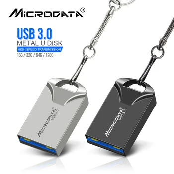 USB 3.0 flash Drive, 128GB 64GB 32GB 16GB 8GB 4GB Metalinis Tušinukas Ratai Pendrive 128 64 32 16 8 GB USB3.0 