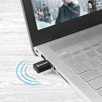 USB Bluetooth 5.0 Kompiuterio Garso Siųstuvas Nešiojamos Belaidžio ryšio Stereo Audio Adapteris For PC Kompiuteryje Bluetooth Garsiakalbiai