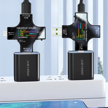 USB3.1 testeris 32V 6.5 Tipas-C Digital voltmeter amperimetor įtampa srovės matuoklis ammeter detektorius maitinimo banko įkroviklio indikatorius