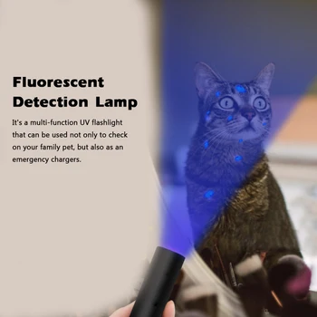 UV 365nm Grybelio Bandymo Lempos Lemputė USB Chargings Ultravioletinės Šviesos, Žibintuvėlis Liuminescencinės Aptikimo Lempos Ringworm Šviesos Katė Produktas