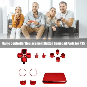 Už PS5 Žaidimų Valdiklis Pakeitimo Mygtuką Gamepad Dalys, Pilnas Komplektas Valdikliu Dpad R1 L1 R2 L2 Krypties Klavišą ABXY Mygtukai PS5