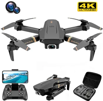 V4 Rc Drone 4k HD Plataus Kampo Kamera 1080P WiFi fpv Drone Dual Camera Quadcopter Realaus laiko dėžė Sraigtasparnis Žaislai