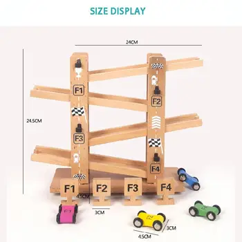 Vaikai Montessori Mediniais Laiptais Sklandymo Automobilių Mediniai Lizdas Kelio Automobiliu Žaislai, Edukaciniai Žaislai, Modelis Transporto Priemonės Skaidrių Žaislas Vaikams, Dovana