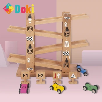 Vaikai Montessori Mediniais Laiptais Sklandymo Automobilių Mediniai Lizdas Kelio Automobiliu Žaislai, Edukaciniai Žaislai, Modelis Transporto Priemonės Skaidrių Žaislas Vaikams, Dovana